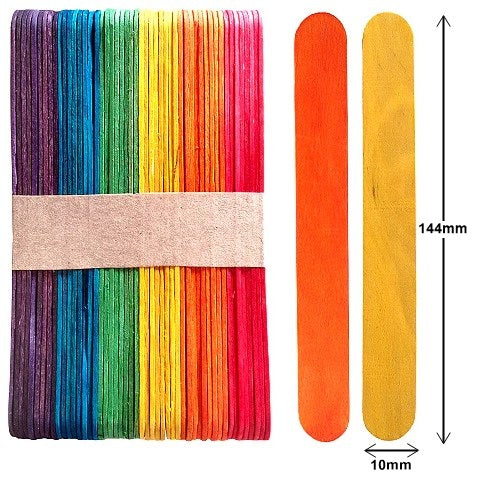 Palitos Madera Planos c/150 Colores 144×10mm Barrilito® W001C [Bolsa] 7501214910275