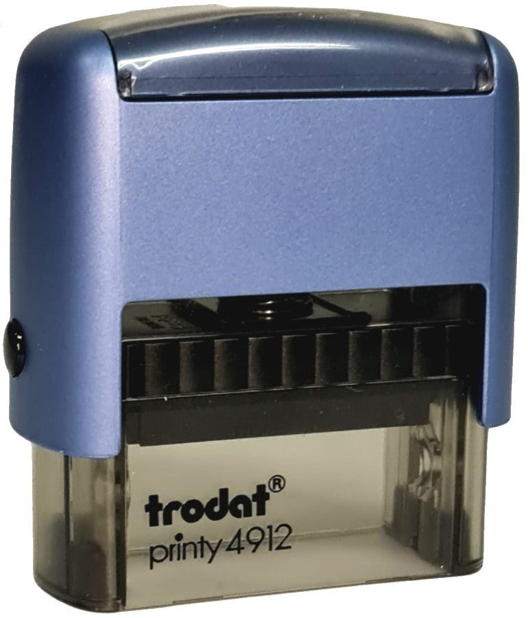 Sello Tinta Automática Printy Metallic Azul Metalico 47×18mm Trodat® 4912 [Pieza] 92399799177