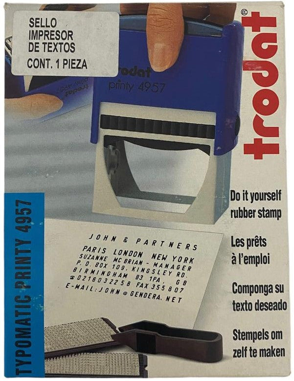 Sello Tinta Automática Printy c/2 Imprentillas 8 Líneas 63×43mm Trodat® 4957 [Pieza] Imagen secundaria del producto