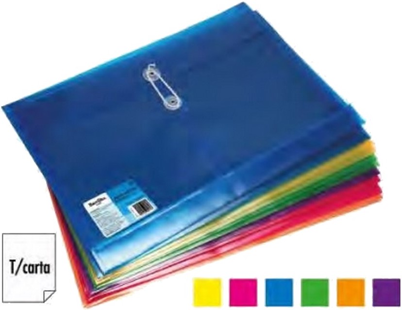 Sobre p/DocumentoPlástico Horizontal c/Hilo ColoresTransluz Carta Barrilito® 115A4H. [Pieza] 7501214901747