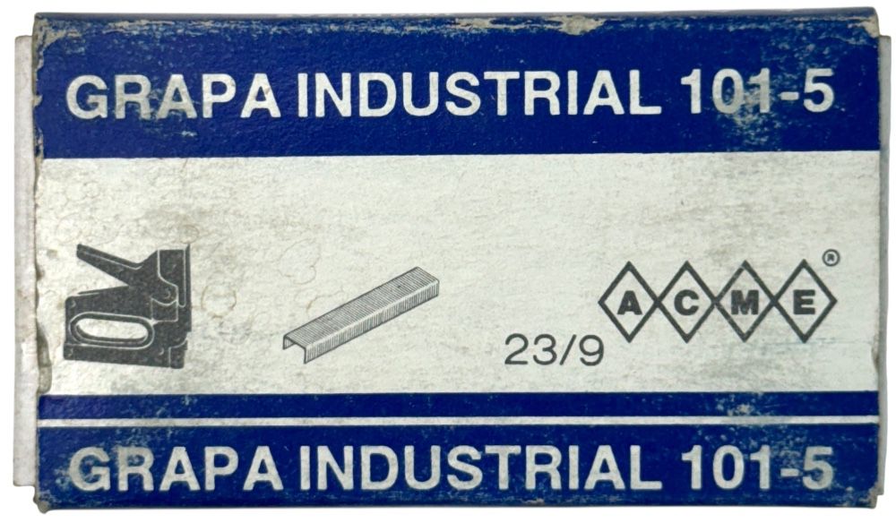 Grapa p/Clavadora Corona 12.7mm Cal.23/9 101-5 pata 8mm 5/16" c/1000 Acme® [Caja] 3