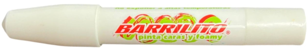 Maquillaje Pinta-Caritas Crayón para Cara/Foamy c/1 Blanco Barrilito® BASE9-1 [Pieza] Imagen principal del producto