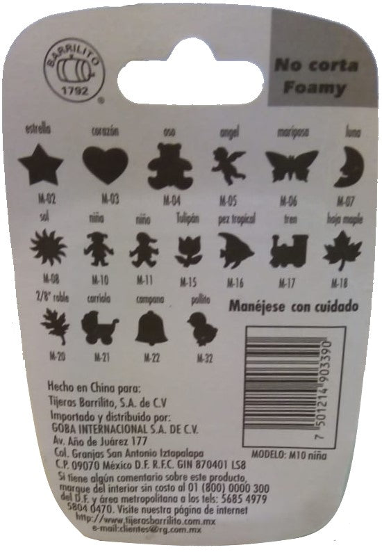 Perforadora Figuras Niña Mediana Barrilito® M10 [Pieza] Imagen secundaria del producto
