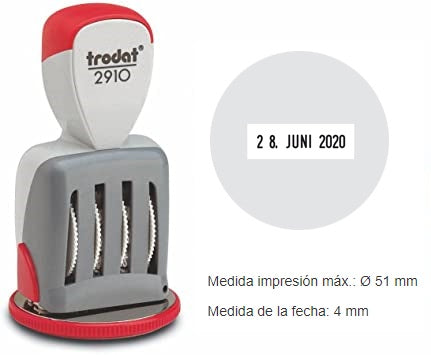 Sello Fechador c/Placa Circular Ø 51mm Trodat® 2910 [Pieza]