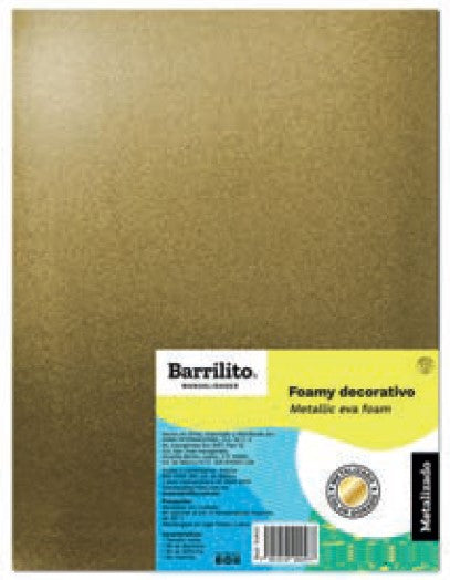 Foamy Carta Metalizado Dorado Carta Barrilito® EVA03 [Pieza] 7501214902577