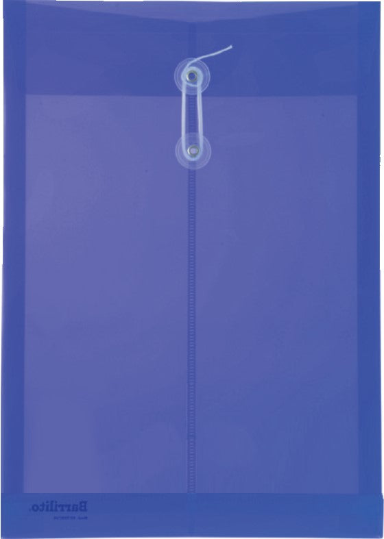 Sobre p/DocumentoPlástico Vertical c/Hilo Azul Translúcid Oficio Barrilito® 120VOA [Pieza] 7501214974642