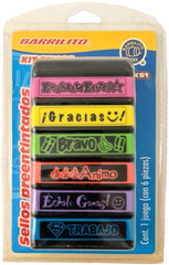 Sellos Preentintados Kit p/Maestros c/6 Barrilito® KS1 [Conjunto] 7501214920885