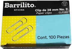 Clips Estandar c/100 #2 28mm Barrilito® CLP28R Caja 7501214988205 02