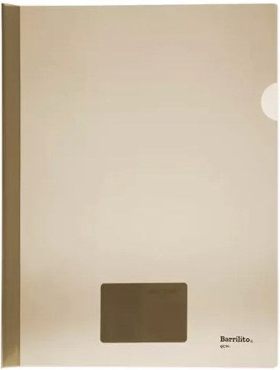 Fólder Plástico Costilla Humo Carta Barrilito® QC1H. [Pieza] 7501214921127