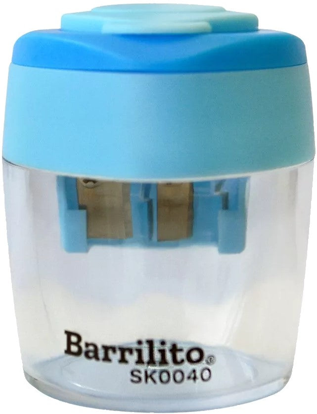 Sacapuntas de Plástico Triangular c/Tapa Doble Colores c/Deposito Barrilito® SK0040 [Pieza] Imagen secundaria del producto