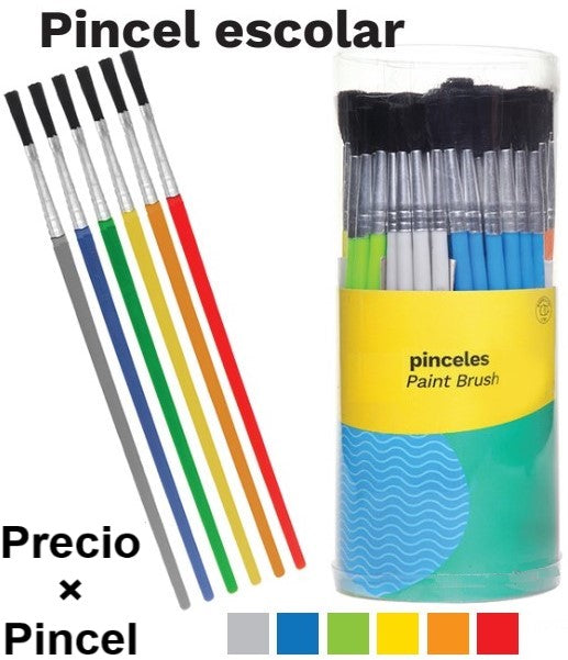 Pincel p/Manualidades Escolar Cal 7-12 Barrilito® KPE12 [Pieza] 7501214924586