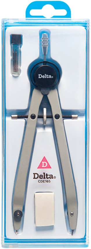 Compás Escolar Precisión Brazo Largo c/Puntillas Metal Colores Delta® CDE165 [Estuche] 7501214923121