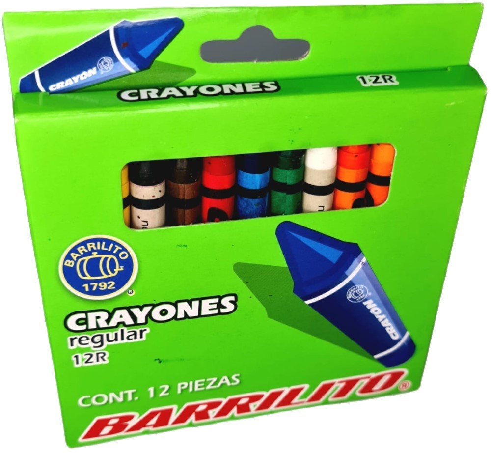 Crayón Escolar Colores Est.c/12 Barrilito® 12R [Estuche] 7501214924036