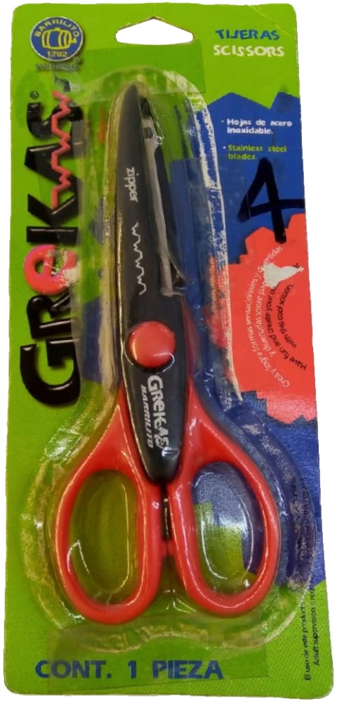 Tijera c/Bordes Zipper Grande Barrilito® GREKA400 [Pieza] 7501214950448 Imagen principal del producto