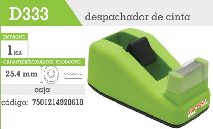 Despachador p/Cinta Plástico Negro-Blanco Chico Barrilito® D333 Pieza 7501214920618