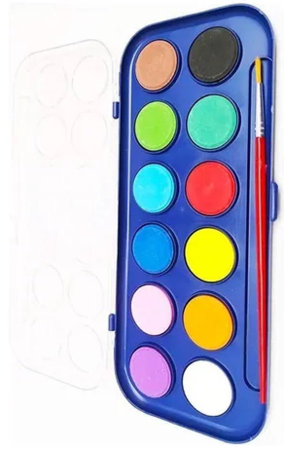 Acuarelas en Plástico Económica Colores c/12 Barrilito® AC12G [Pieza] 7501214905943 2