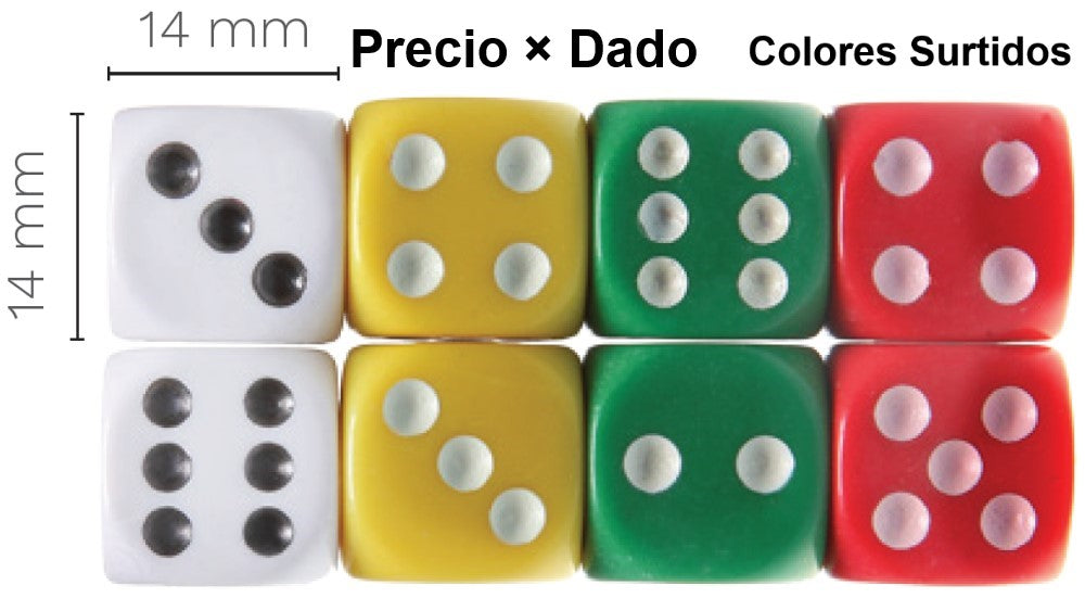Dado de Plástico Colores 14mm Barrilito® DS14 [Pieza] 7501214926542 2