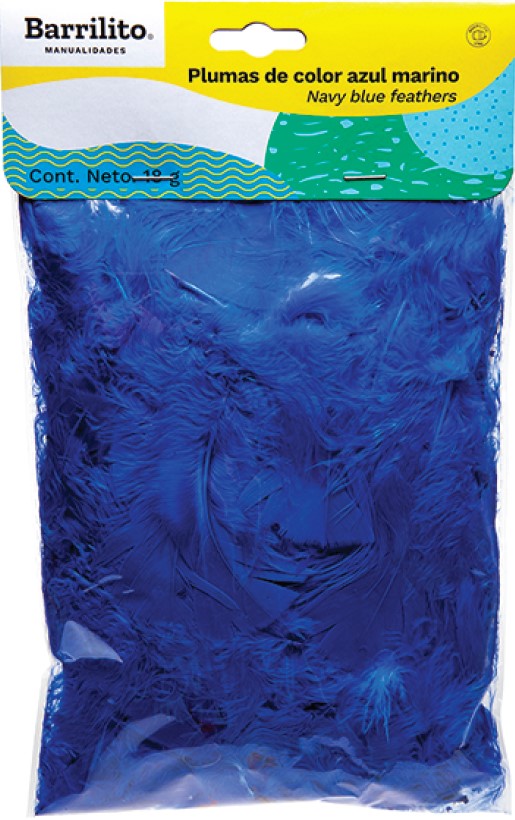 Pluma de Ave 18g Azul Marino Barrilito® F142Z Bolsa 7501214960065 01