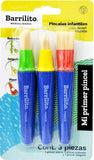Pincel p/Manualidades Preescolar 3 Puntas c/3 Barrilito® PN8806 Kit (Conjunto piezas 7501214988069