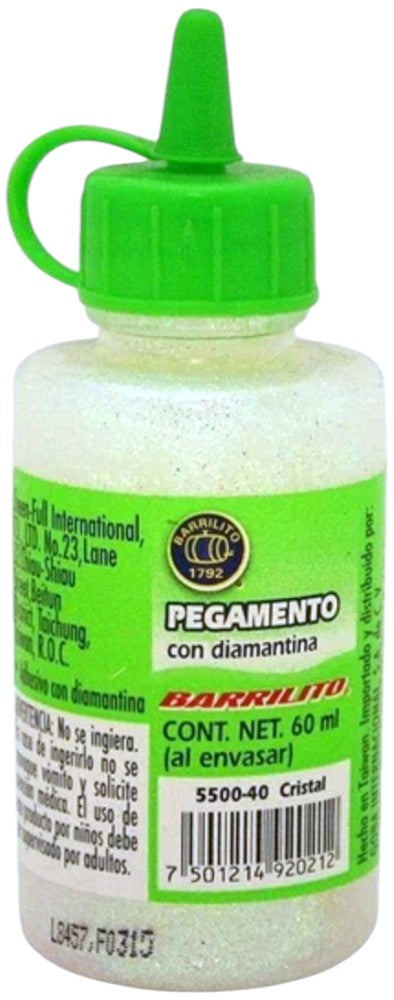 Adhesivo c/Diamantina Cristal 23g Barrilito® 5500-40 [Pieza] 7501214920212