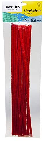 Limpiapipas c/100 Rojo 0.6×30cm Barrilito® P007 Pieza 7501214923350 01