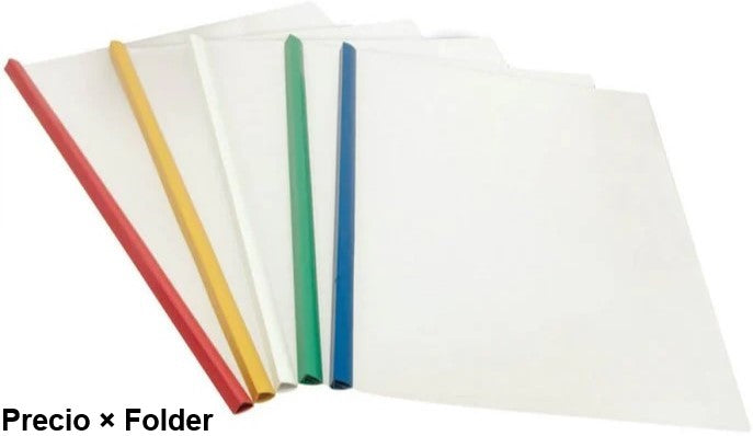 Fólder Plástico Costilla Colores Oficio Barrilito® QO355. [Pieza] 7501214918219