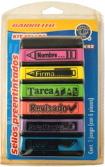 Sellos Preentintados Kit p/Maestros c/6 Barrilito® KS2 [Conjunto] 7501214920892