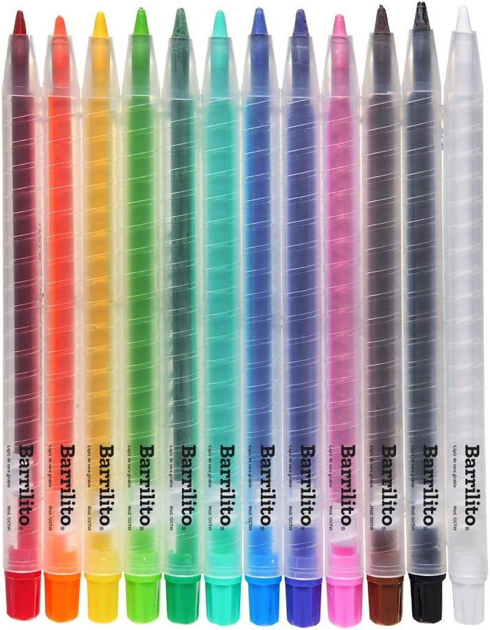Crayón Girable Escolar Colores Bolsa c/12 Barrilito® 12CTW [Bolsa] 7501214968207 2