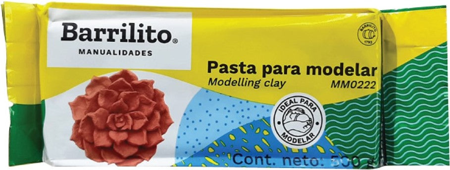 Pasta p/Moldear Endurecible Al Aire Terracota 500g Barrilito® MM0222 Pieza 7501214902225