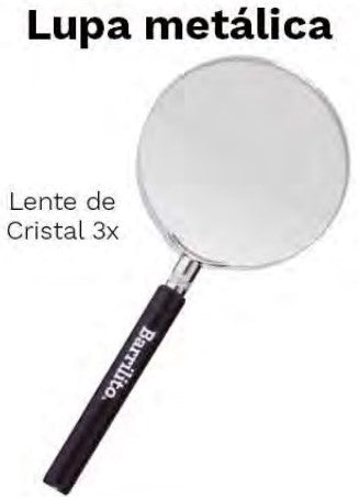 Lupa Metálica ×3 ø90mm Barrilito® LB90M [Pieza] 7501214907749