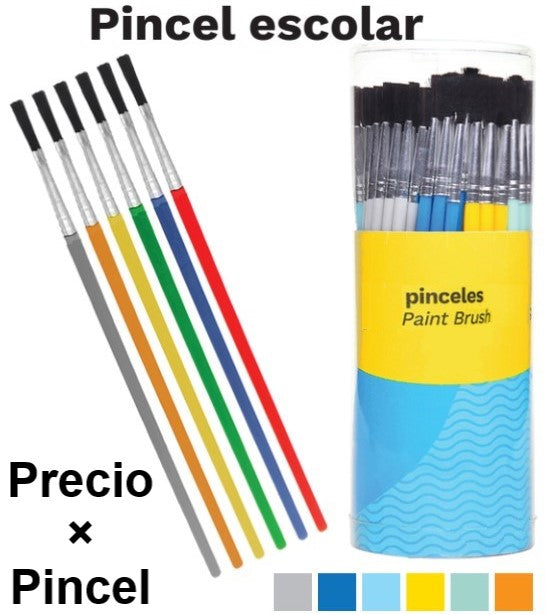 Pincel p/Manualidades Escolar Cal 1-6 Barrilito® KPE6 Pieza 7501214924579