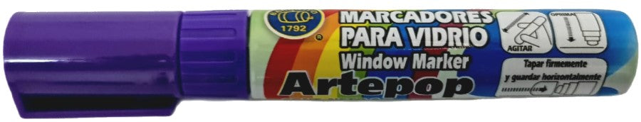 Marcador p/Vidrio 8g Morado Barrilito® WMK14 [Pieza] 7501214974291