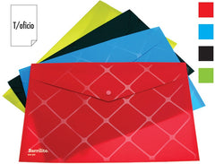 Sobre p/DocumentoPlástico Horizontal c/Broche ColoresTransluz Oficio Barrilito® Q13 [Pieza] 7501214975106