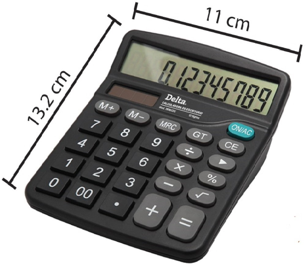 Calculadora Escritorio Delta Chico 12 Dígitos Barrilito® 7806CDE [Pieza] 7501214978060