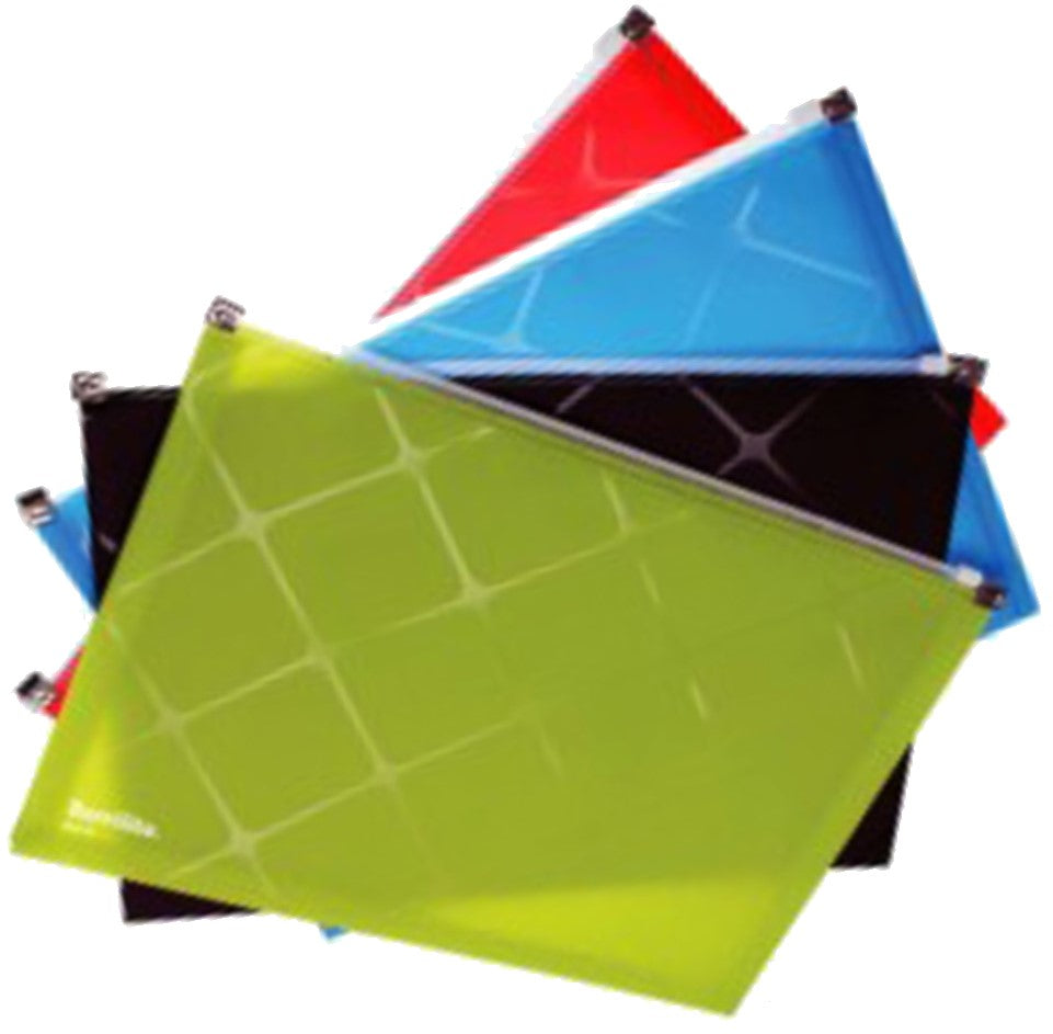 Sobre p/DocumentoPlástico Horizontal c/Zipper ColoresTransluz Oficio Barrilito® Q11 [Pieza] 7501214975076 Imagen principal del producto