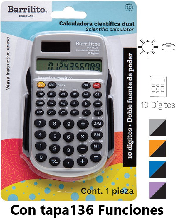 Calculadora Científica 10 Dígitos Barrilito® 8044CCB [Pieza] 7501214980445