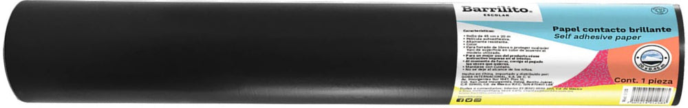 Papel Adhesivo Contac 1 Negro .45×20m Barrilito® 8820 Rollo 7501214961284 01