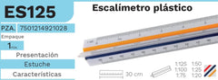 Escalímetro Plástico 30cm Barrilito® ES125 [Pieza] 7501214921028