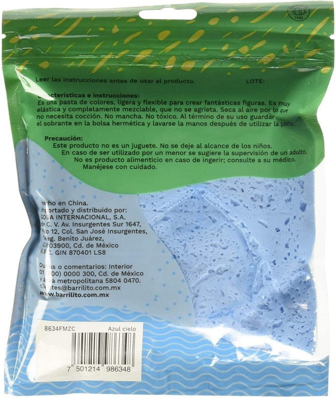 Foamy Moldeable 50g Azul Cielo Barrilito® 8634FMZC Pieza 7501214986348 02