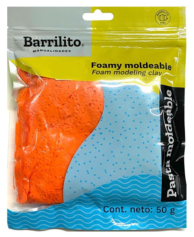 Foamy Moldeable 50g Naranja Barrilito® 8645FMNA Pieza 7501214986454 01