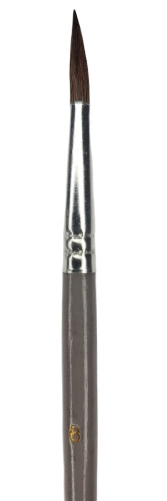 Pincel p/Acuarela Escolar Pelo de Pony #8 Gris Delta® PD8 [Pieza] 7501214962090 2