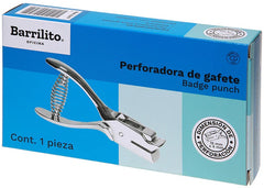 Perforadora p/Gafetes Ranura Ovalada 4×15mm Barrilito® BJ77 [Pieza] 7501214907954