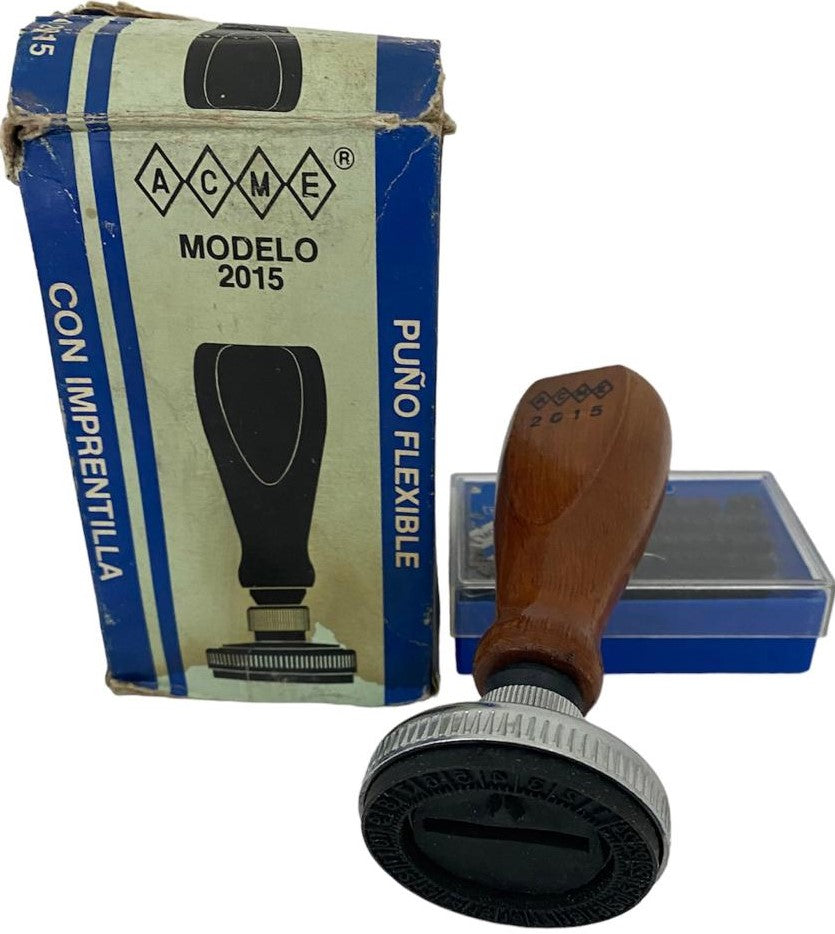 Sello Fechador Puño Flexi Reloj-Hora Redondo Ø 46mm Barrilito® 2015H [Pieza] 7501214901044