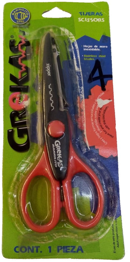 Tijera c/Bordes Zig-Zag Grande Barrilito® GREKA100 [Pieza] 7501214950417