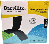 Velcro c/Adhesivo 25mm Negro 2m Barrilito® 8352CMN Pieza 7501214983521 01