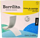 Velcro c/Adhesivo 25mm Blanco 2m Barrilito® 8351CMB Pieza 7501214983514 01