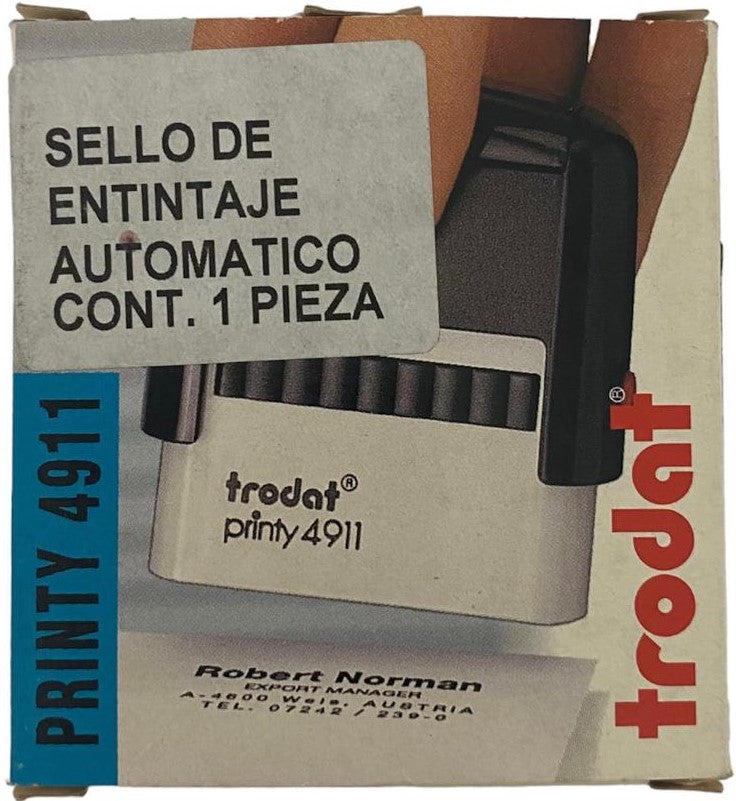 Sello Tinta Automática Printy p/Texto 38×14mm Trodat® 4911 [Pieza]