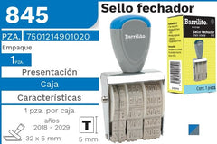 Sello Fechador Lineal 5mm Barrilito® 845 [Pieza] 7501214901020 2