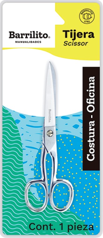 Tijera Oficina/Costura 5" Inoxidable Barrilito® 8642-5CN [Pieza] 7501214902515 Imagen principal del producto