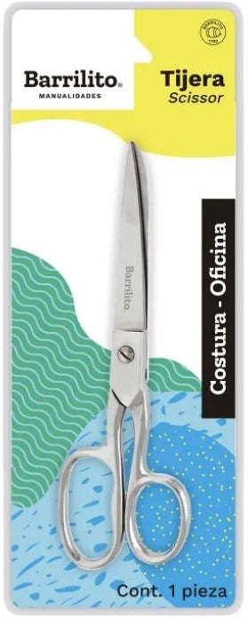 Tijera Oficina/Costura Ojo Grande 7" Inoxidable Barrilito® 8341-7CN [Pieza] 7501214902621